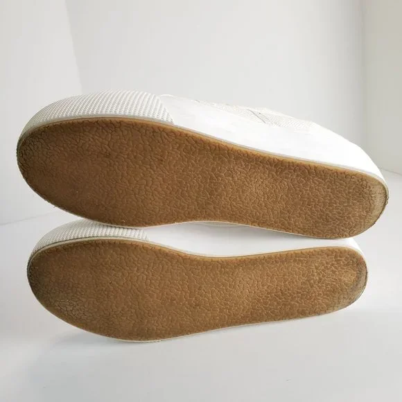 Steve Madden Emmi Platform Lace Up Sneakers White Chunky Canvas Shoes Size 8.5 - Picture 9 of 12